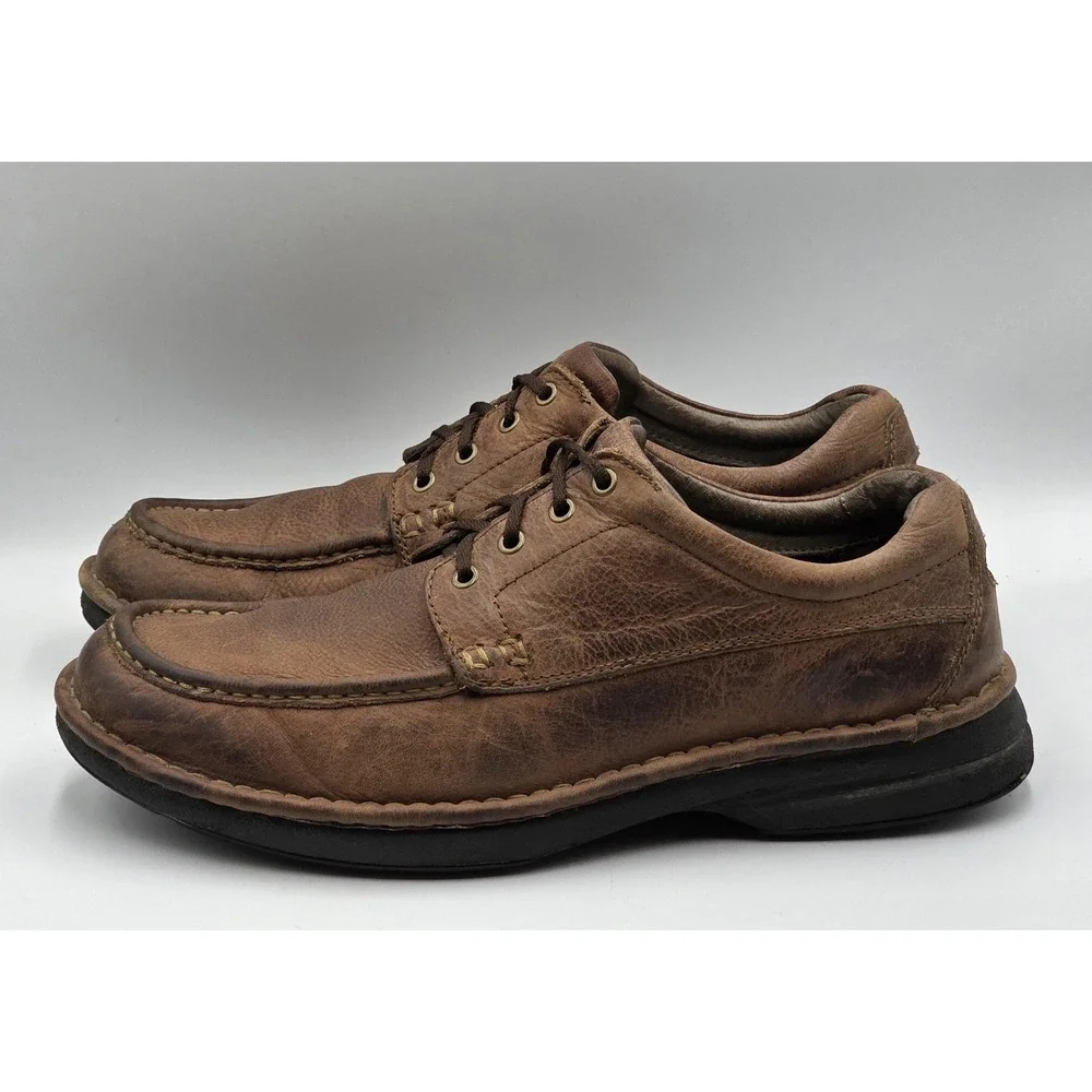 Aetrex CH902M Mens 11 Brown Leather Orthotic Dress Shoes Arch Support‎ Comfort